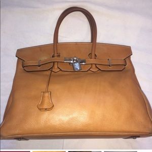 SECOLO Tan Leather birkin Bag Used.
